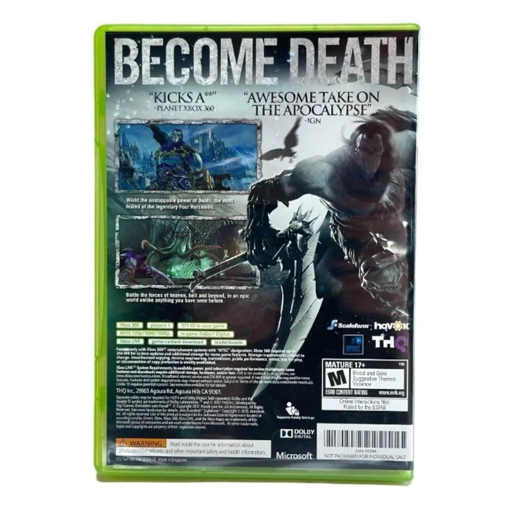Darksiders II Microsoft Xbox 360 Xbox One Xbox Series X - Complete In Box CIB